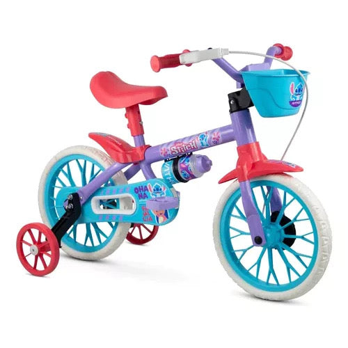 Bicicleta Nathor Flower aro 12 infantil c/ rodinhas - 3 a 5 anos