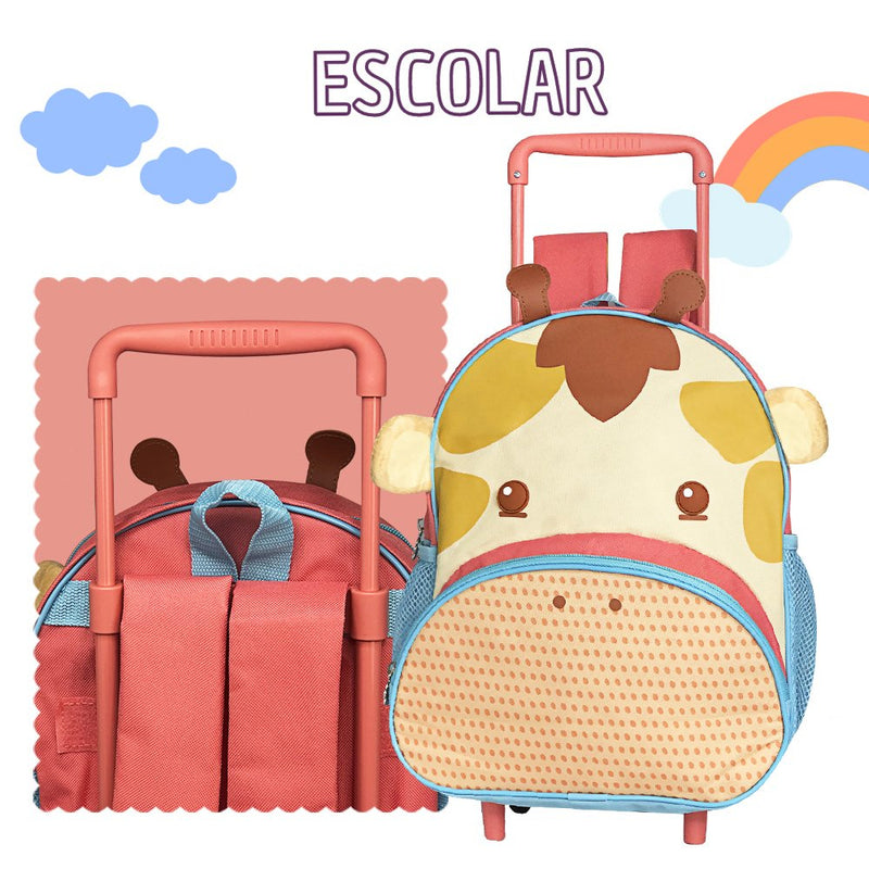 Mochila de Rodinha Infantil - Girafa