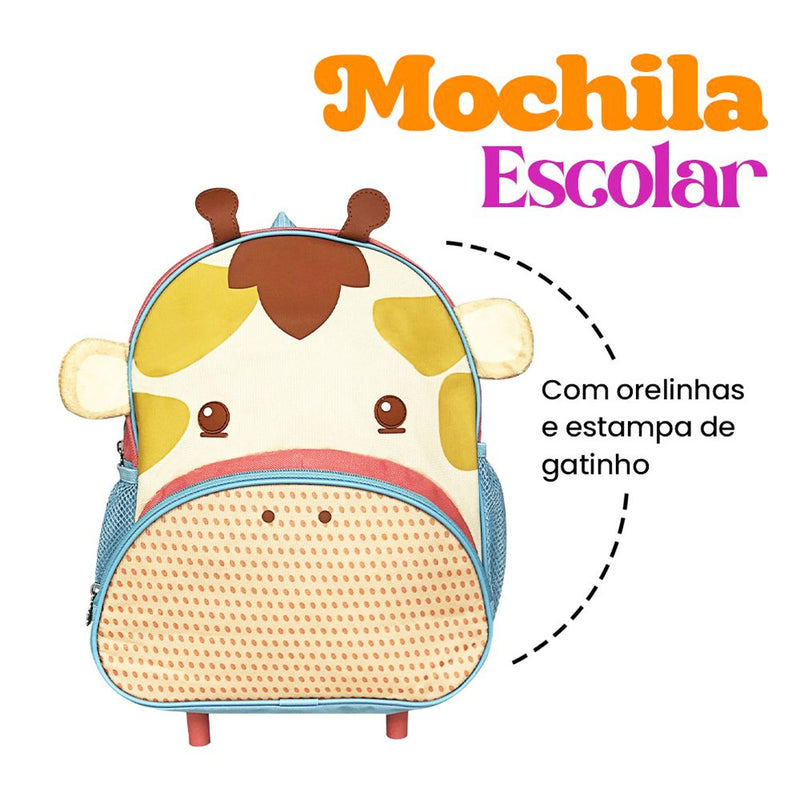 Mochila de Rodinha Infantil - Girafa